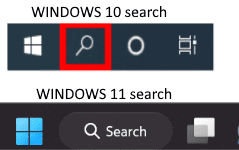 search box windows 10 and windows 11