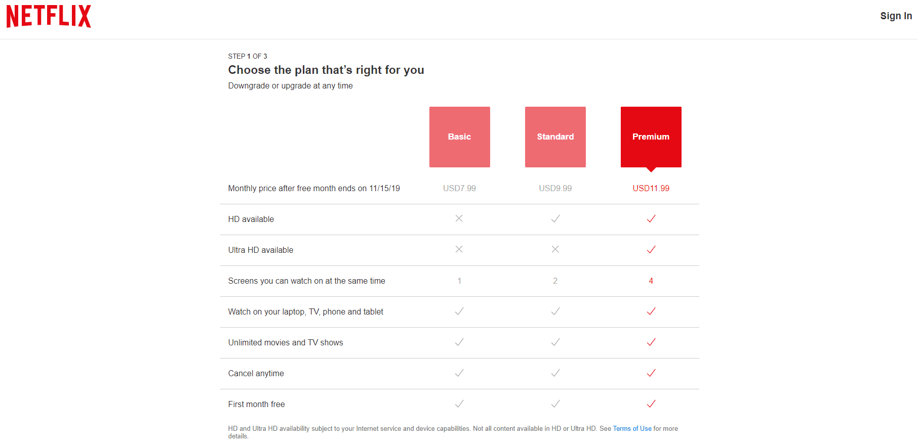 Netflix plans