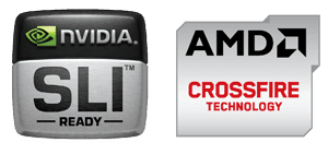 nvidia sli and amd corssfire logo